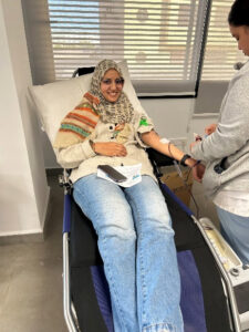 Person donating blood