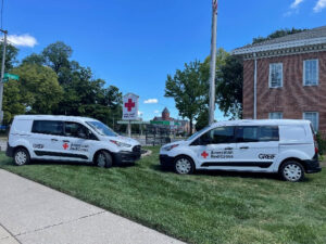 Red Cross vans